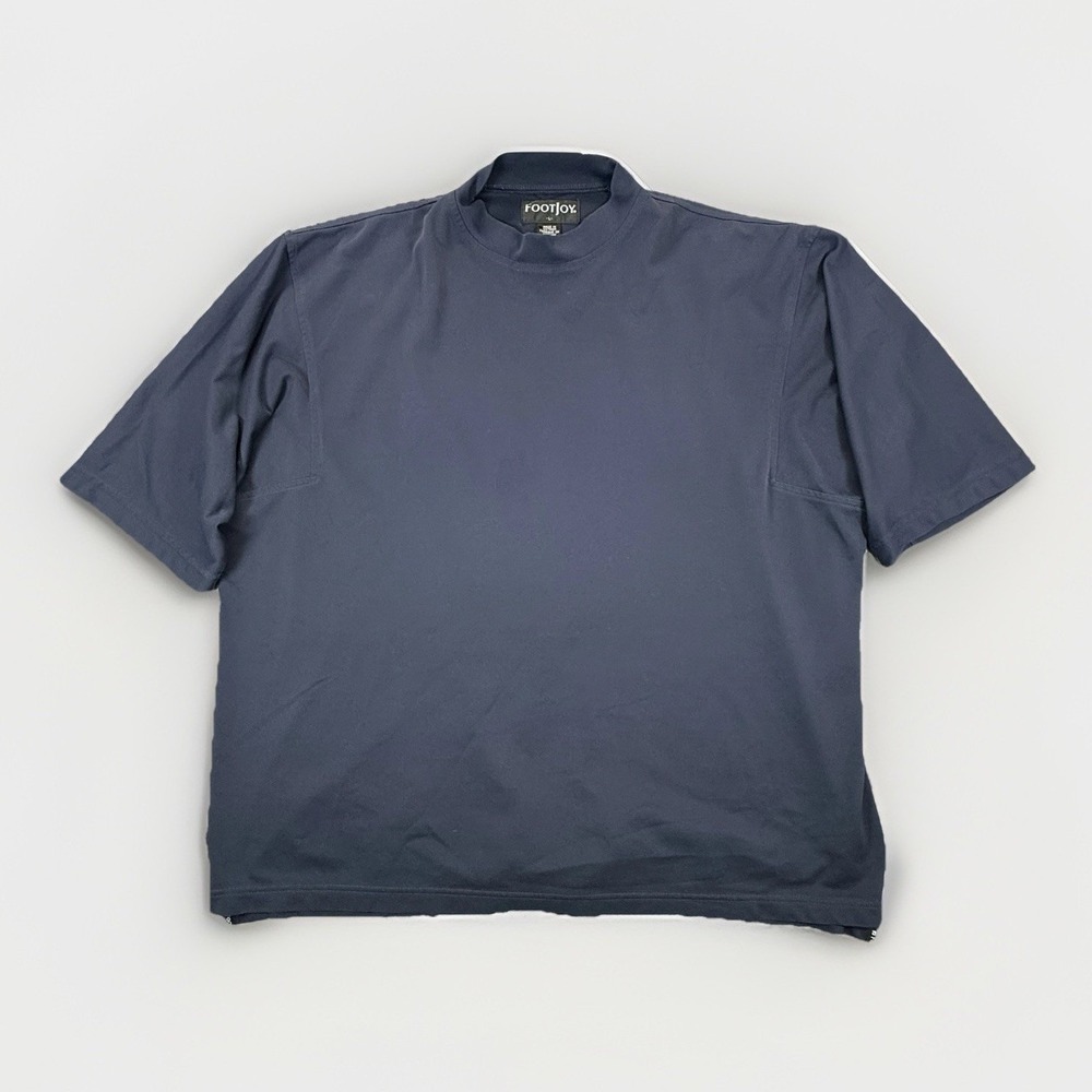 Footjoy Mens Large Navy Crewneck Polyester Stretch Golf Tee Shirt 970126